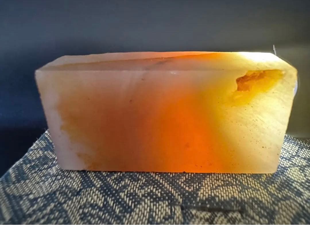 54  ラオス石　田黄　印材　書道　印鑑　落款　関防　引首　雅号　箱付き