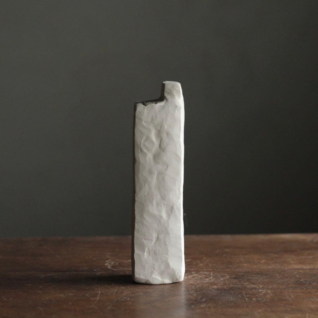 石塑粘土 立体作品 「高い塔の家」 No.3 オブジェ 現代美術