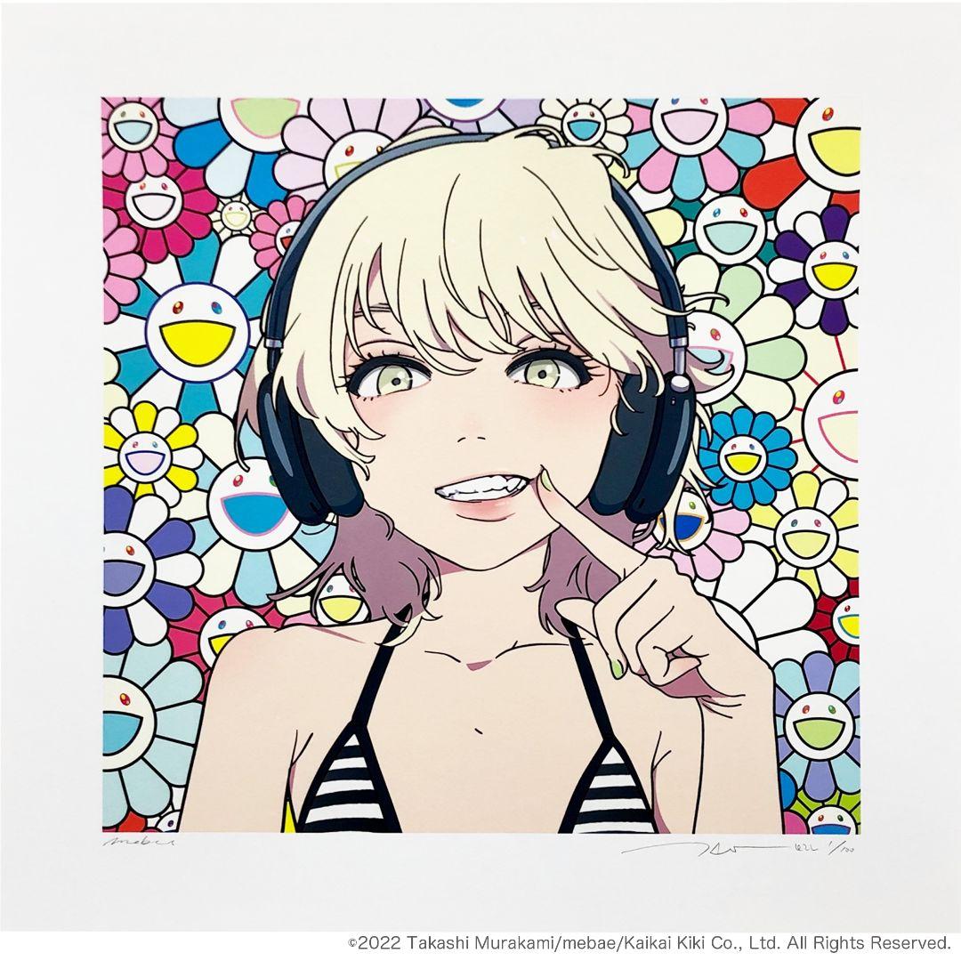 村上隆 smile_01 w M.F ED100 版画 納品書付。