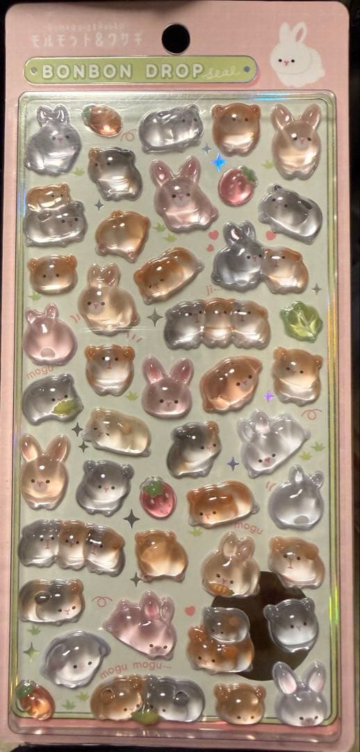 ⭐︎正規品⭐︎ ボンボンドロップシール　カピバラ ハシビロコウ　モルモット＆うさぎ