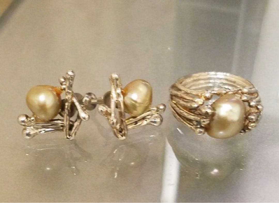 SILVA　バロックパール　イヤリング　リングセット