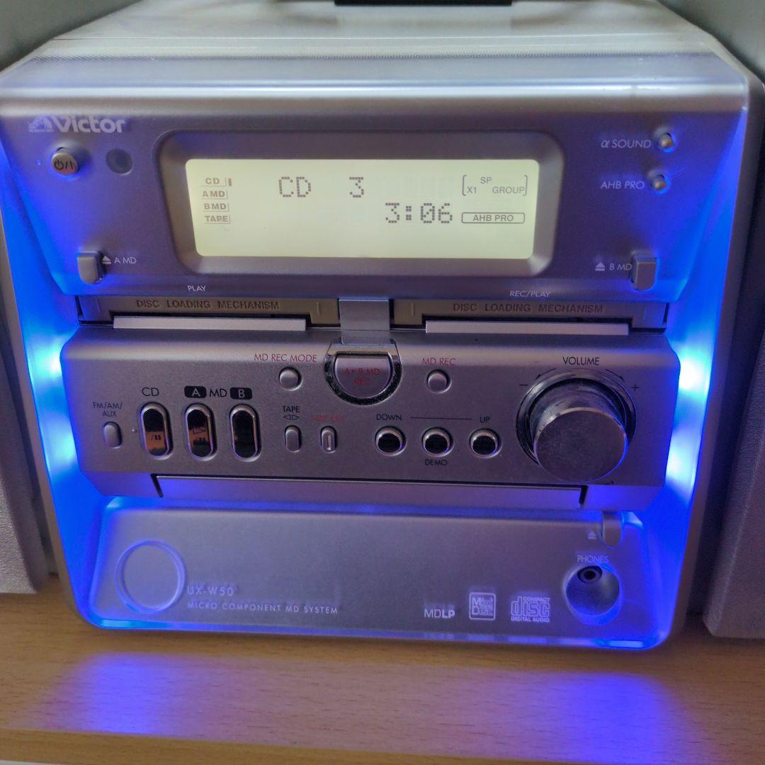 動作良好　稼働品　Victor　UX-W50 MDコンポ ダビング
