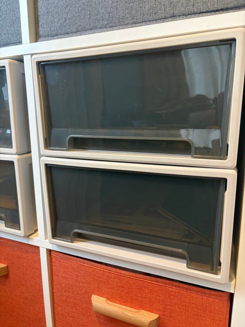 組み立て済み送料込み IKEA KALLAX カラックス 美品☆収納ケースつき