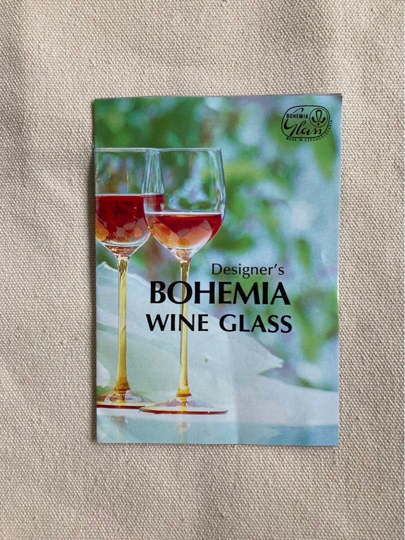 BOHEMIA GLASS ピンク ボヘミア　ワイングラス