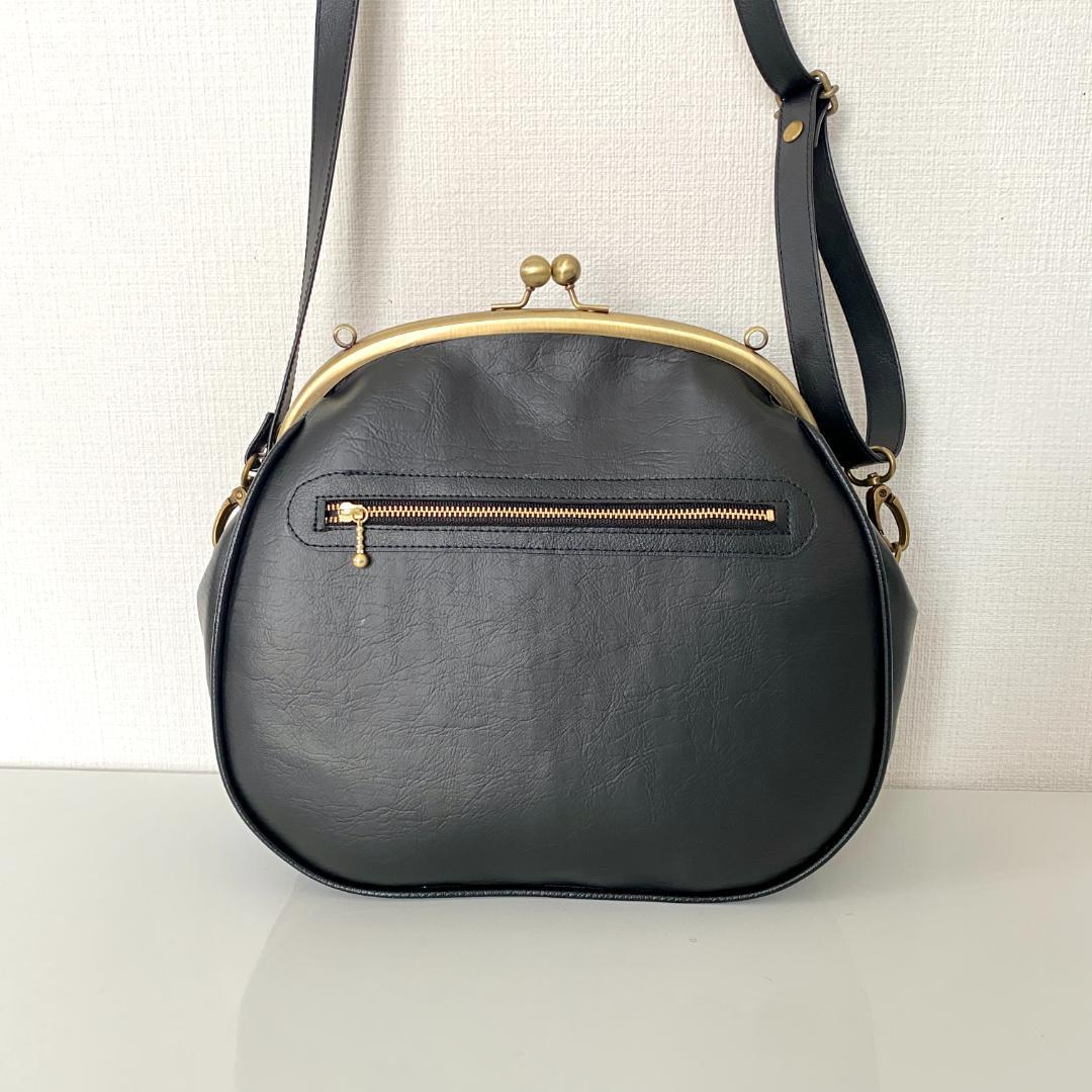 トートバック in がま口ショルダー セット 合皮 ハンドメイド