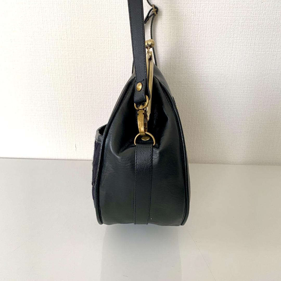 トートバック in がま口ショルダー セット 合皮 ハンドメイド