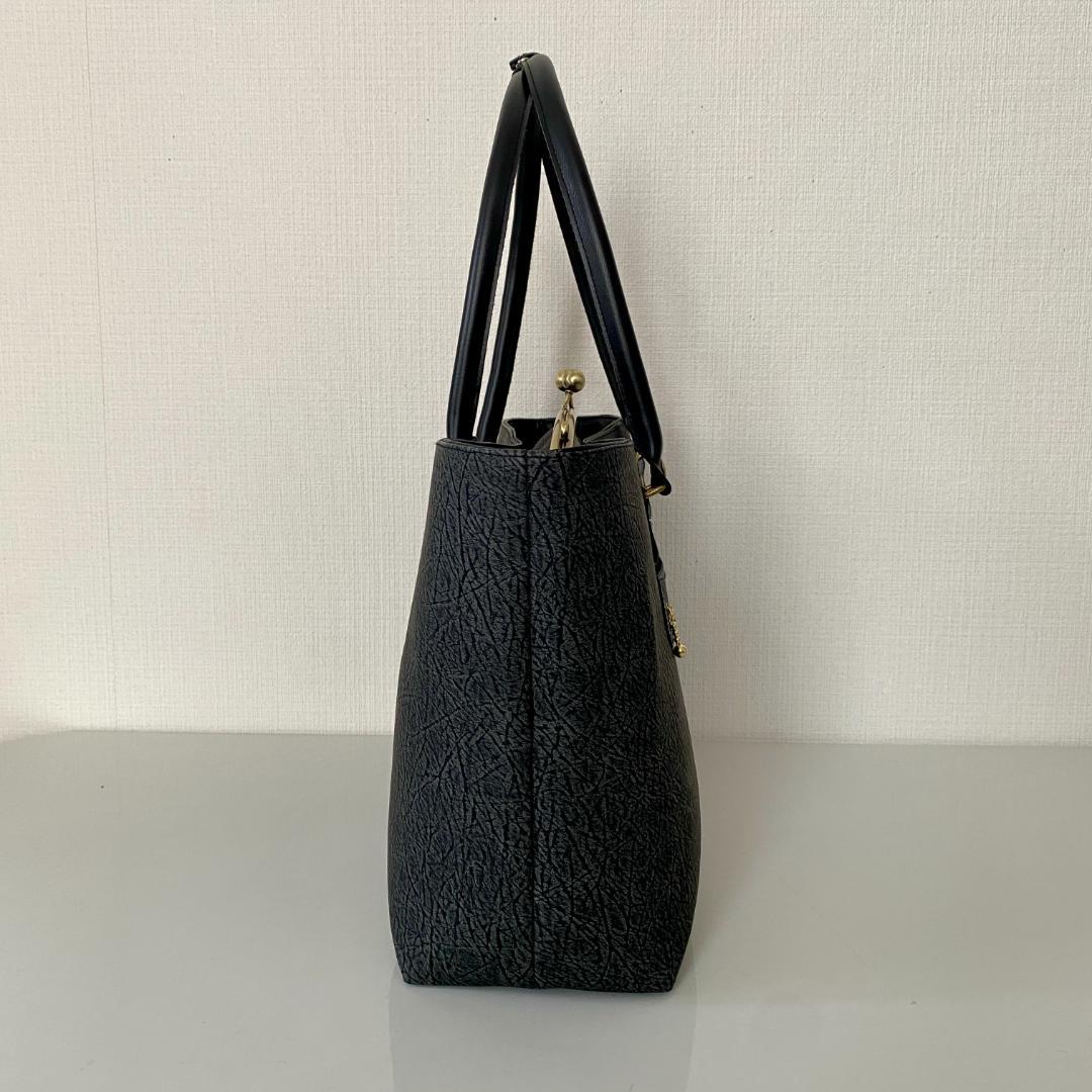 トートバック in がま口ショルダー セット 合皮 ハンドメイド