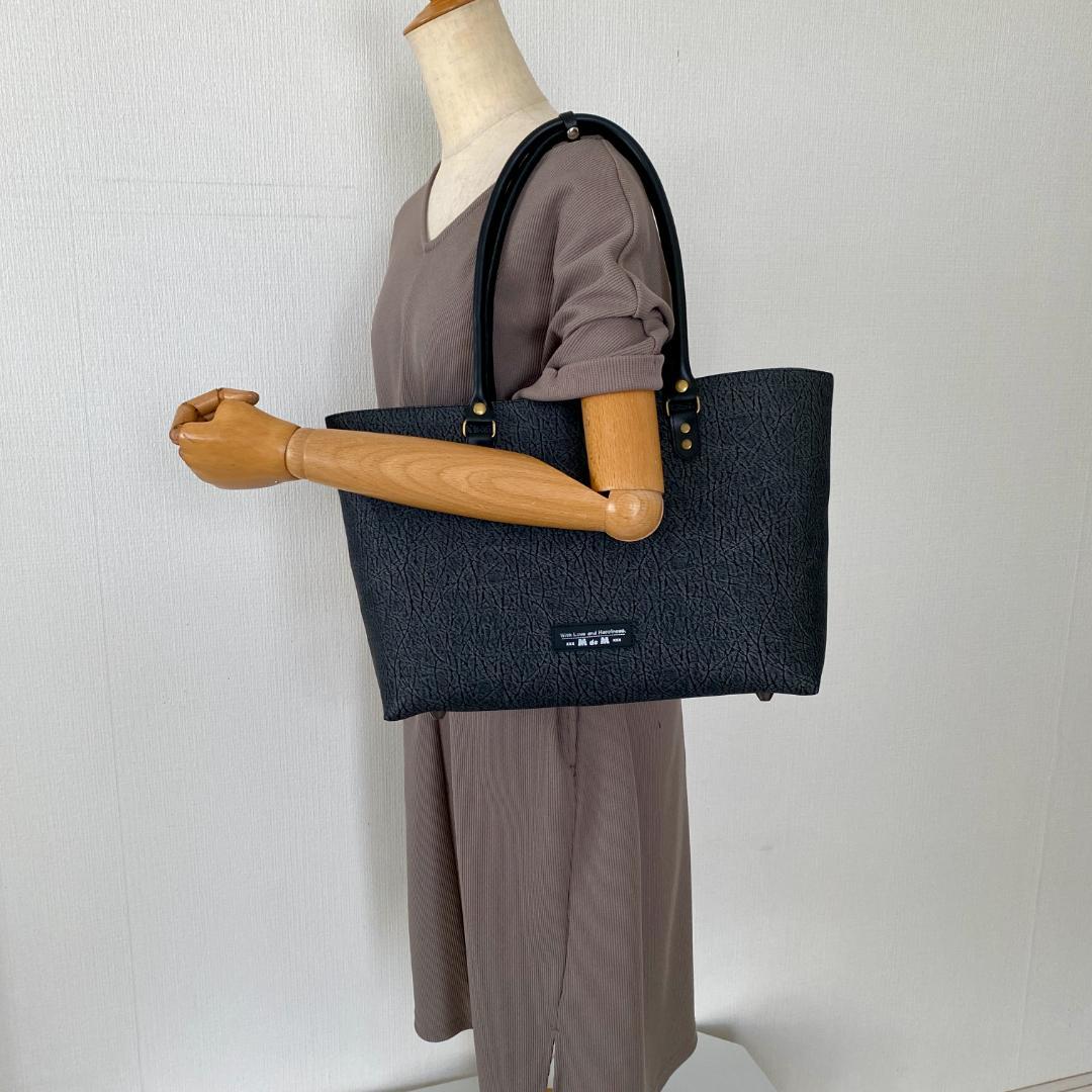 トートバック in がま口ショルダー セット 合皮 ハンドメイド