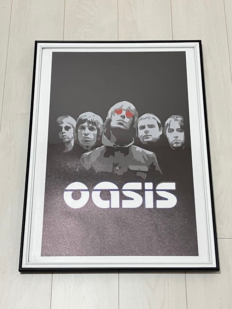 【額縁付き】 オアシス oasis A2 ポスター メンバー