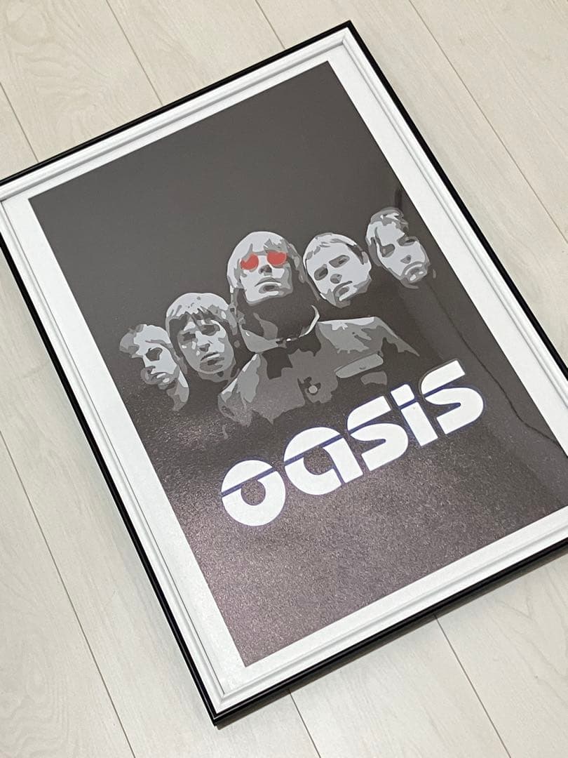 【額縁付き】 オアシス oasis A2 ポスター メンバー