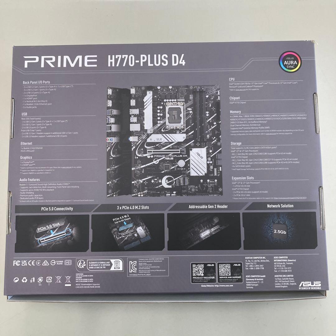 ASUS PRIME H770-PLUS D4 マザーボード