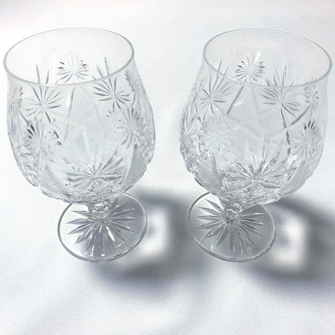 【激レア】 HOYA ミュージアムクリスタル 笹の葉底菊 グラス 6個セット