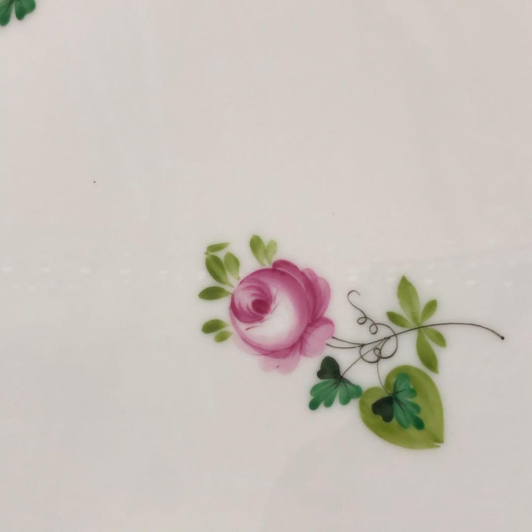 HEREND ヘレンド　スクエアケーキプレート　ウィーンの薔薇　26cm