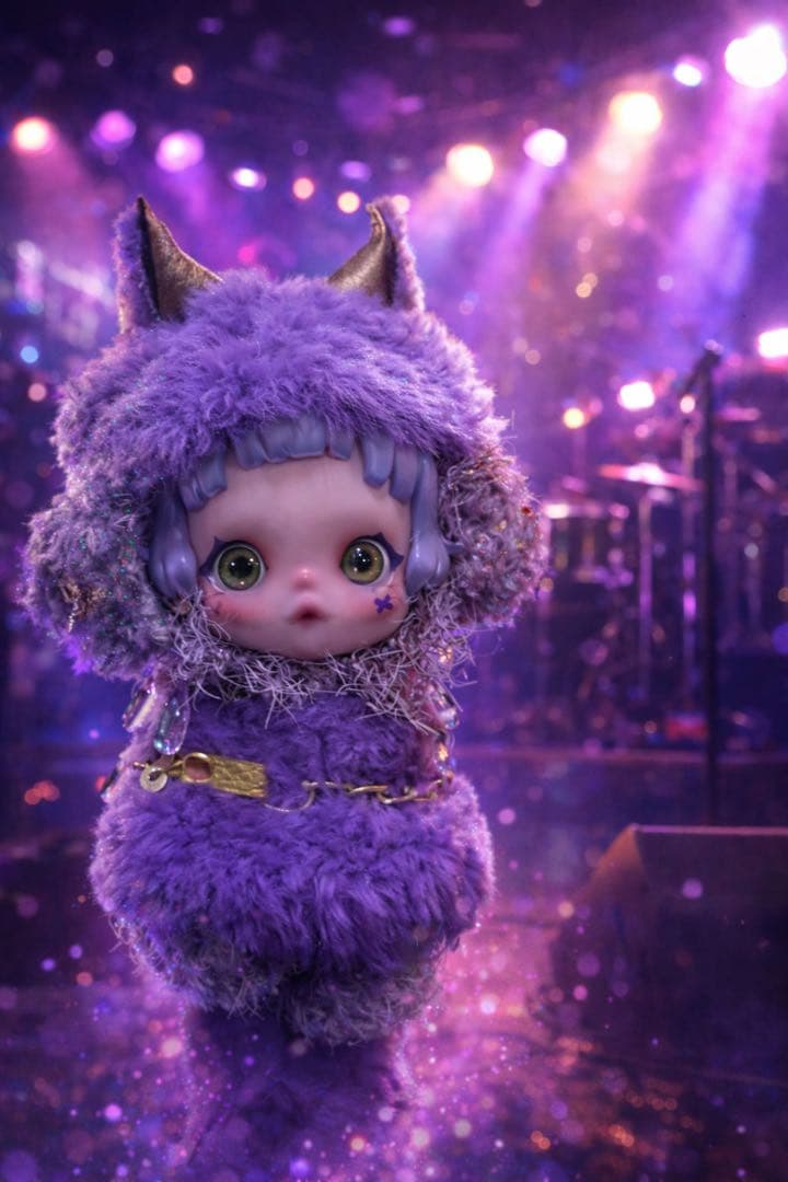 紫色のモンスター風ファッションドール