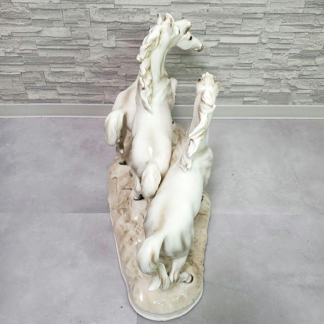 アルトマン ECHT ALTMANN 白馬 3頭 オブジェ（置物）　馬・ホース