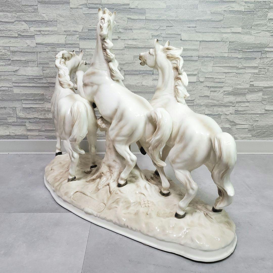 アルトマン ECHT ALTMANN 白馬 3頭 オブジェ（置物）　馬・ホース