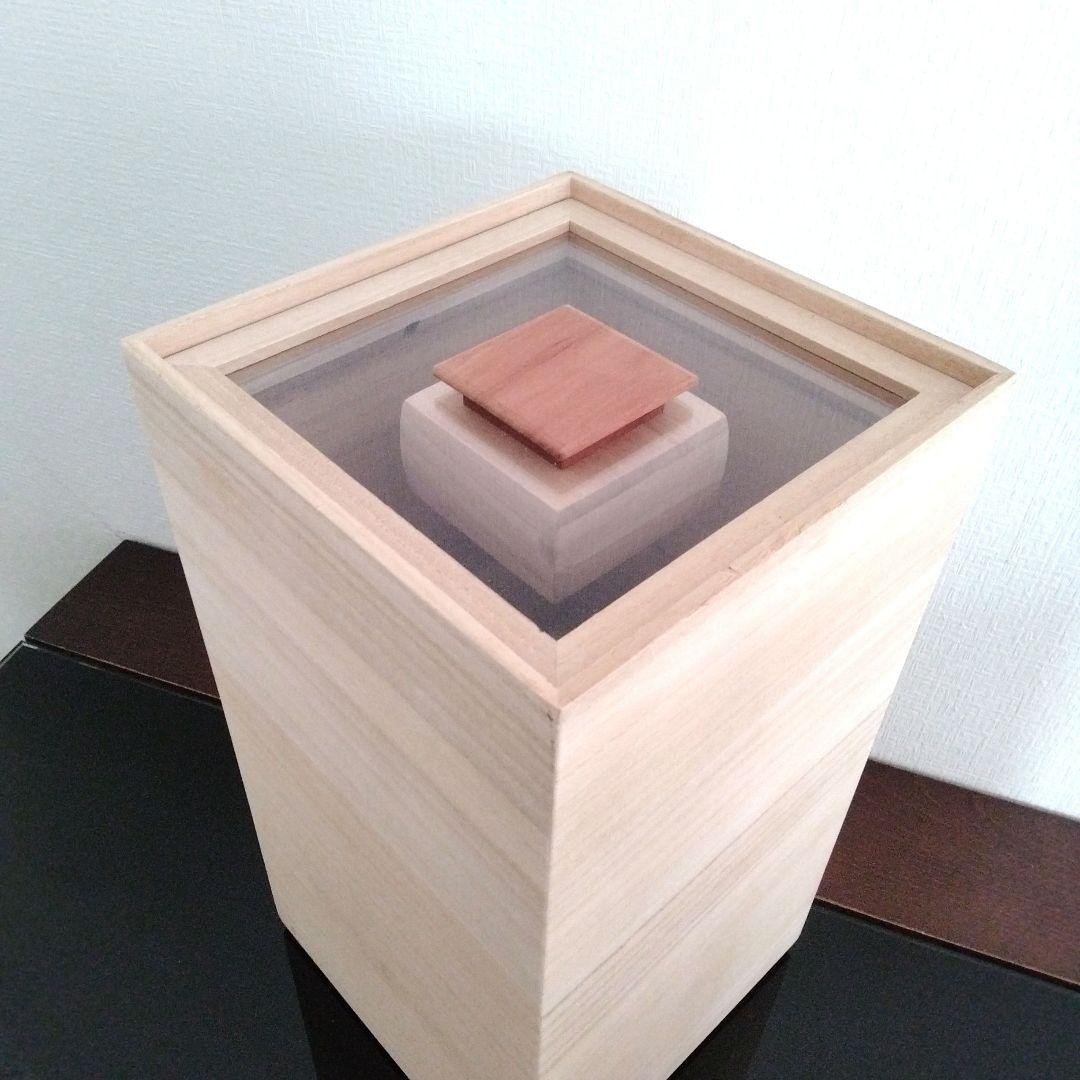 【みるく】【ほぼ未使用】桐箱の米びつ 10kg 1合枡付き 米櫃 おしゃれ