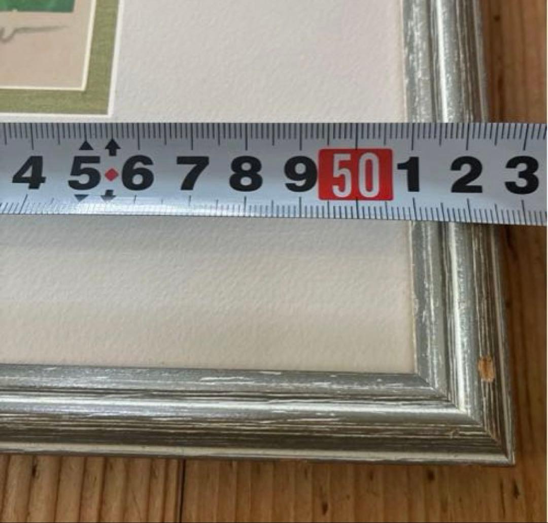 渡辺あきお　シルクスクリーン　猫　探検　大型額