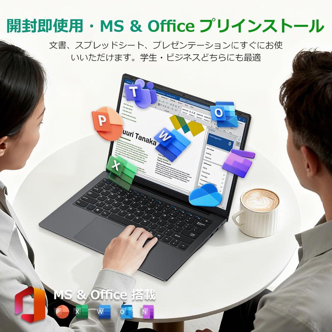14インチ ノートパソコン16GB+512GB Office搭載 グレー