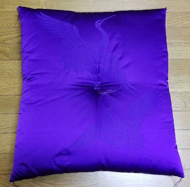 座布団、鶴寿、敬老、長寿 座布団 むらさき 5枚組④(敬老会、長寿御祝)