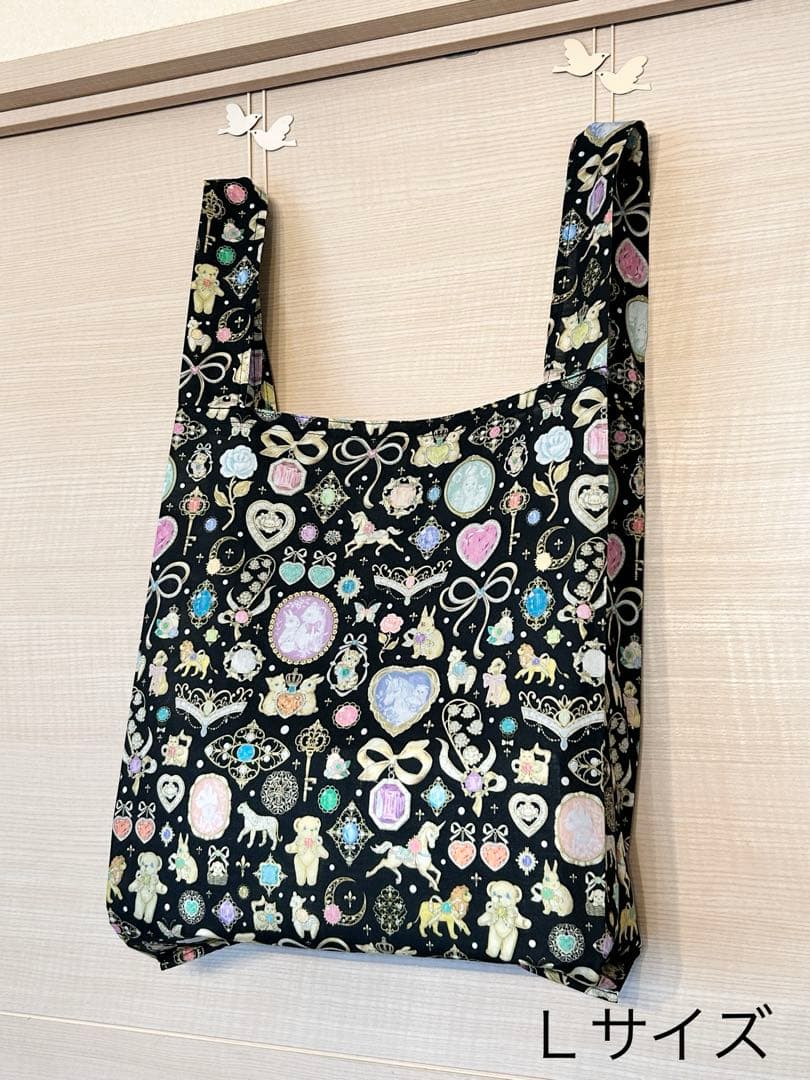 momo☆22fabric生地使用☆レジ袋型マイバッグ☆ドレスアップ