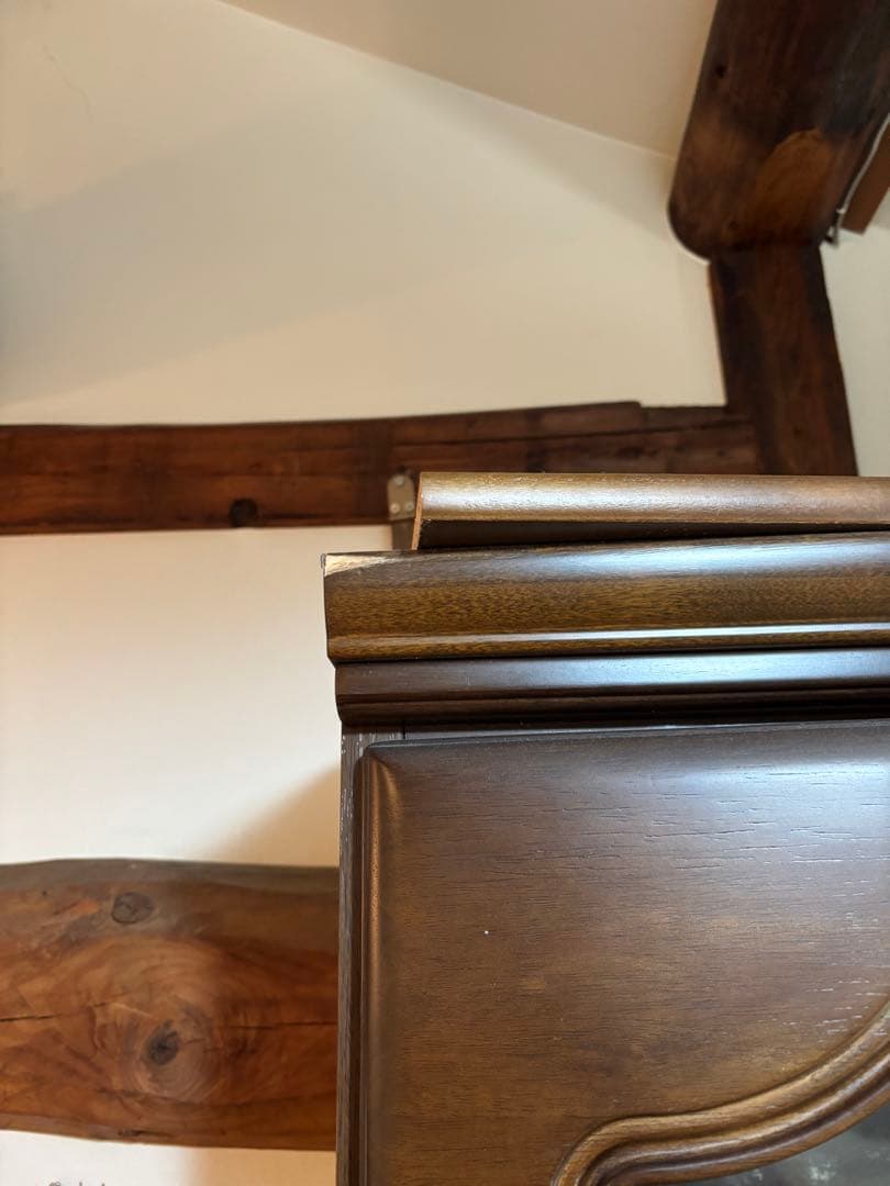 食器棚/本棚/箪笥/収納棚/木製棚/ ガラス扉 ヴィンテージ家具 『 引取希望』