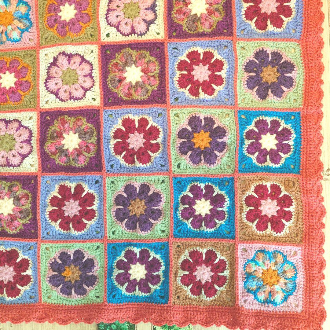 手編みモチーフブランケット