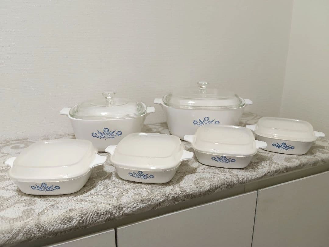 コーニングウェア ３サイズセット　超耐熱ガラス食器　ヴィンテージ