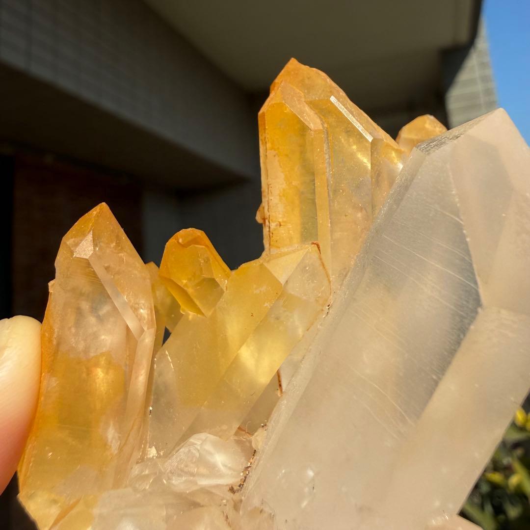 自然色　水晶クラスター モリオン　13個セット　1kg 水晶　原石　自然石c1