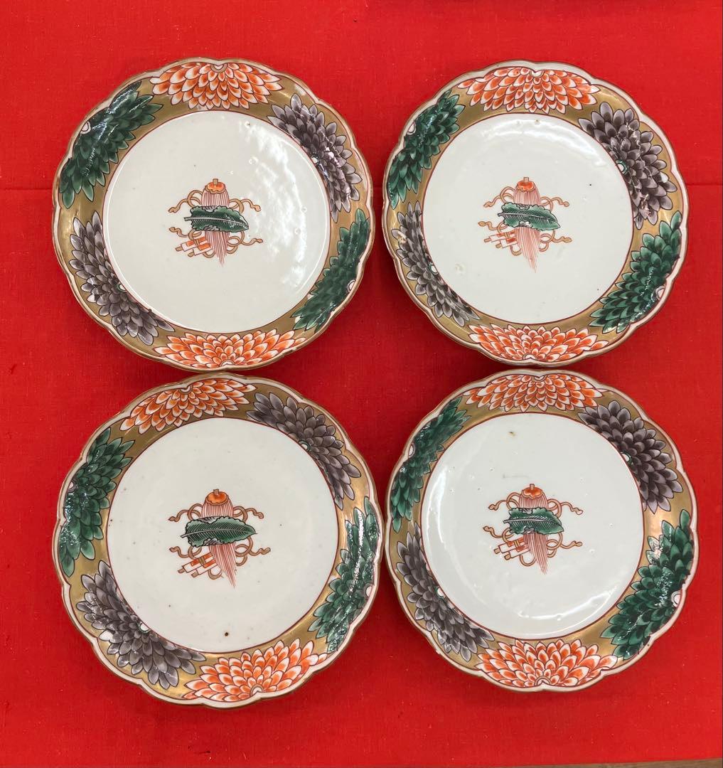 伊万里焼 花柄 皿 明治時代 単品