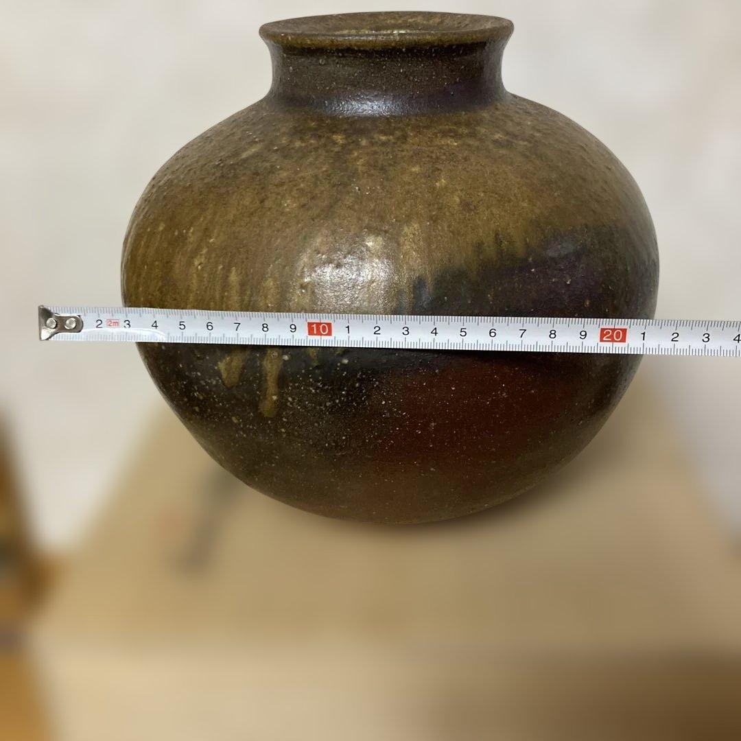 備前焼　岡山県重要無形文化財 四代松田華山 壺　花器 花瓶　箱付