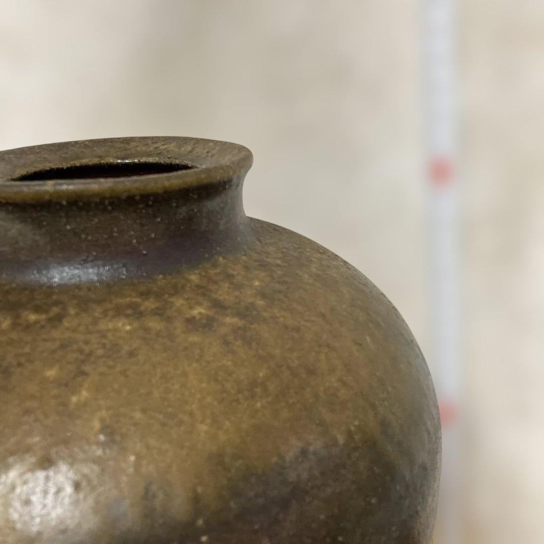 備前焼　岡山県重要無形文化財 四代松田華山 壺　花器 花瓶　箱付