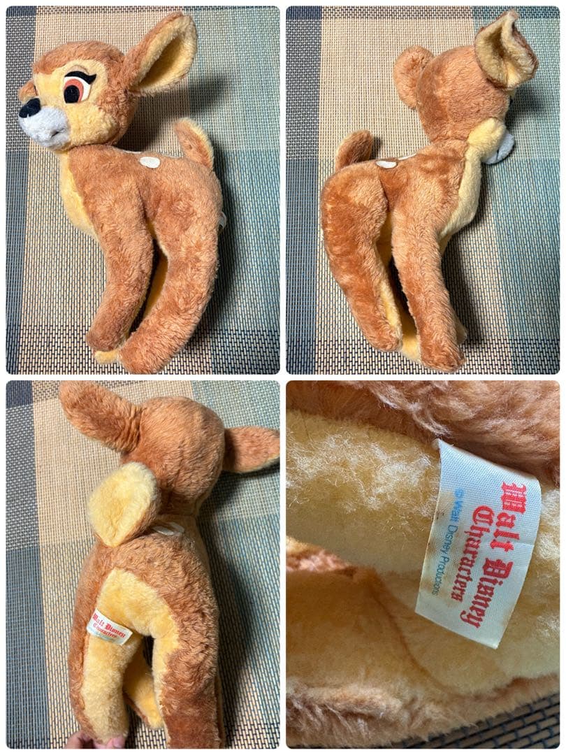 ウォルトディズニー バンビ レトロ ぬいぐるみ