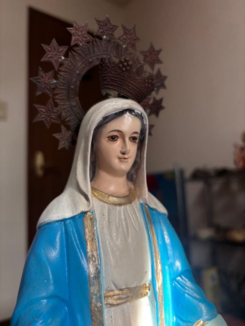 聖母マリア像 教会 スピリチュアル守護 特大 46cm ヴィンテージ聖母像