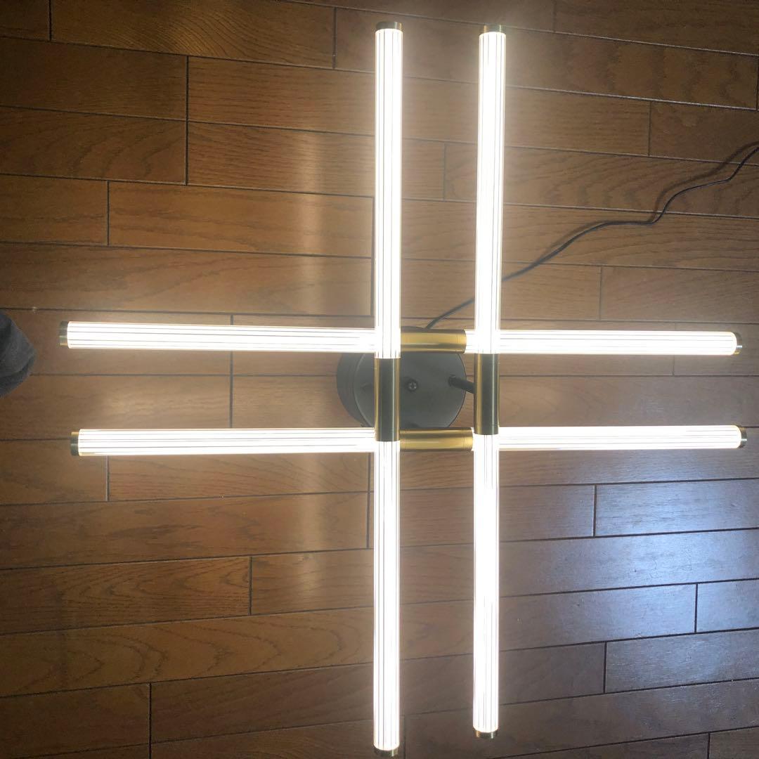 新品未使用　LED シャンデリア　8灯　リモコン　3色切替　タイマー付