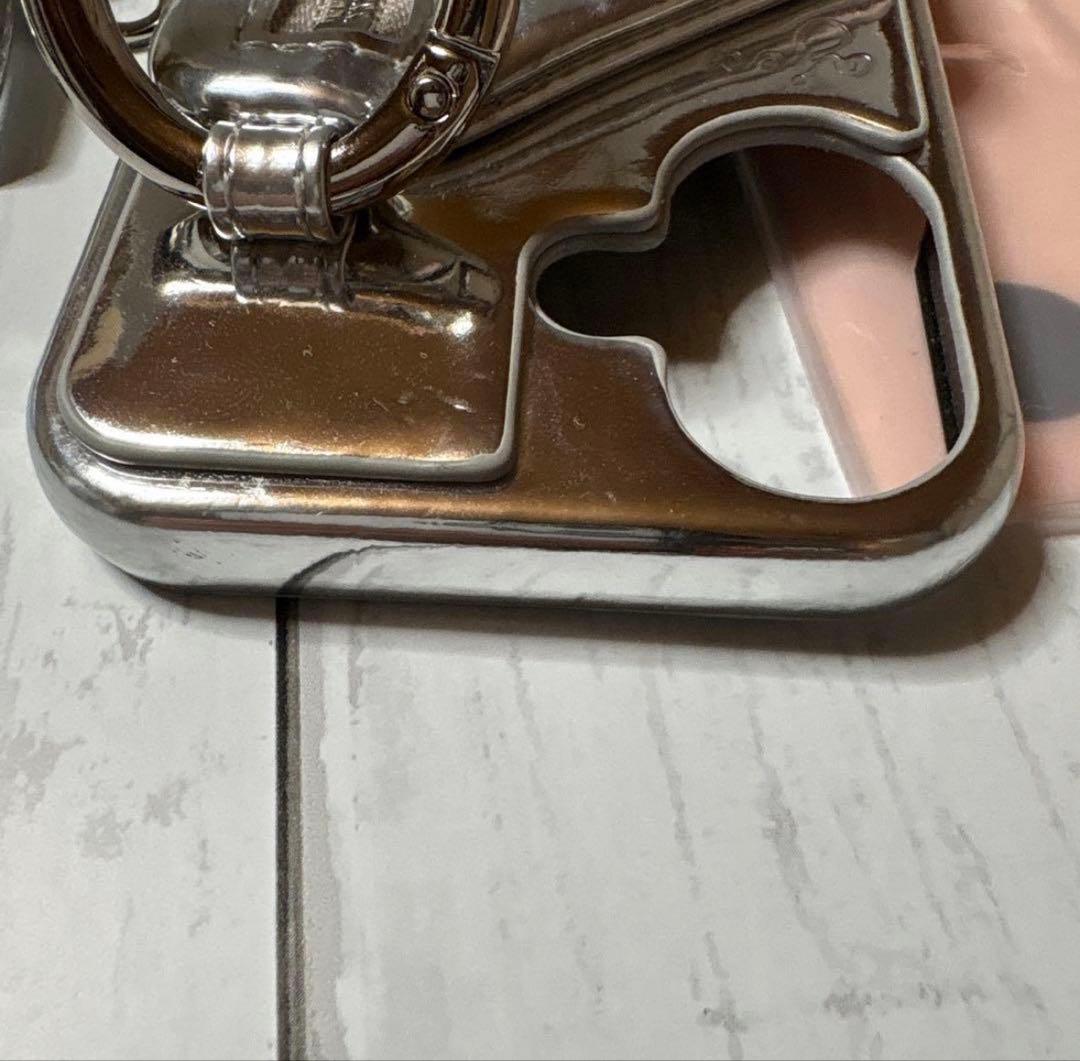 ajew シルバー iPhone16ケース ショルダーストラップ付き