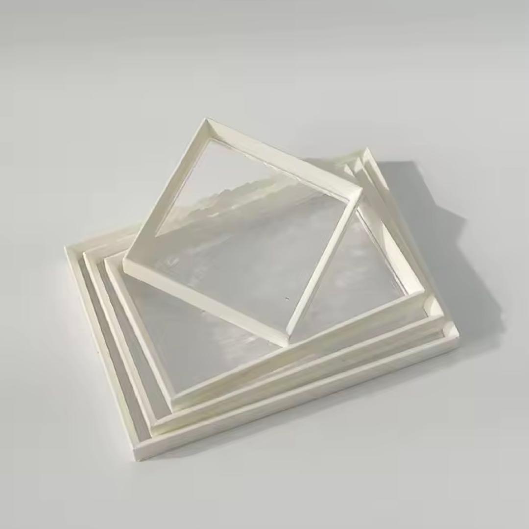 専用ページ　ミニチュアキッチン雑貨　トレイ4点セット　ホワイトA