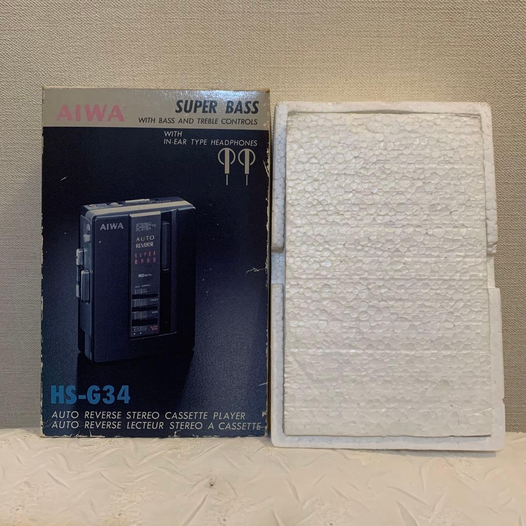 AIWA HS-G34 カセットプレーヤー　SUPER BASS 箱有り！珍品！