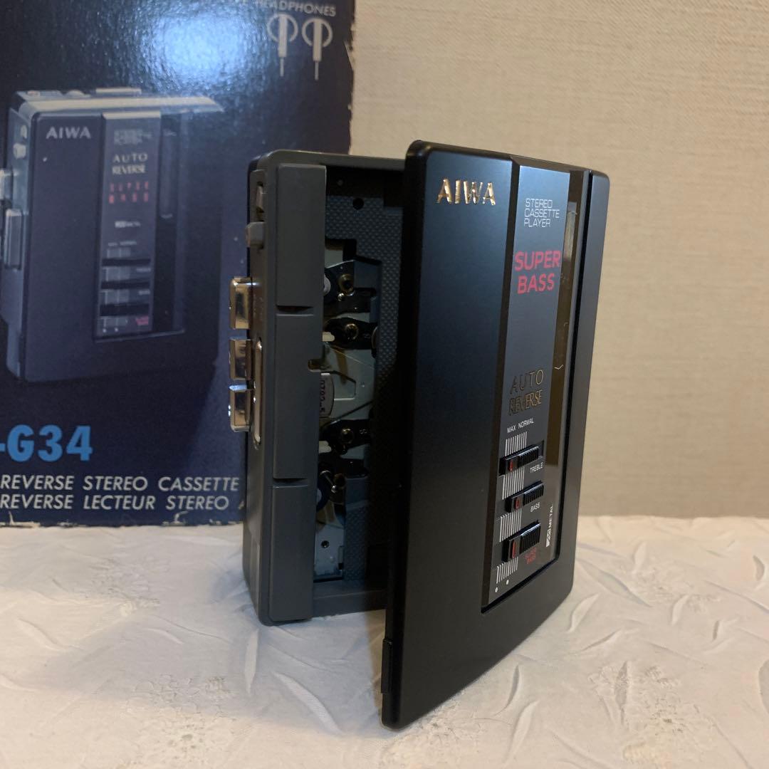 AIWA HS-G34 カセットプレーヤー　SUPER BASS 箱有り！珍品！