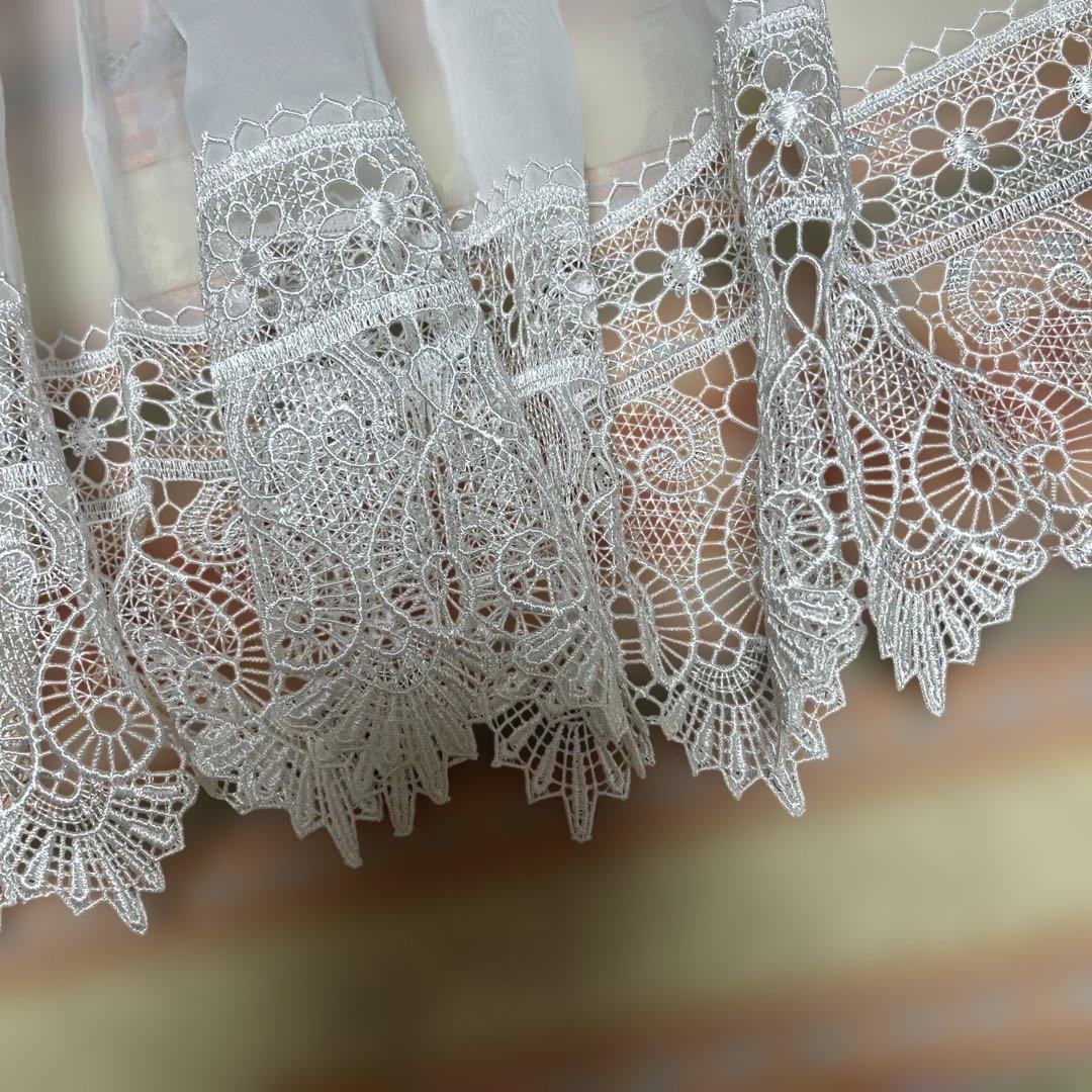 ボブ様確認用　新品未使用　ホワイトレースカフェカーテン アイレット式