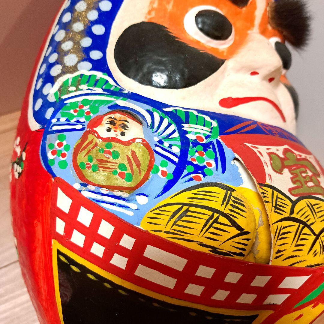 松川だるま　尺　特大　達磨　伝統工芸　工芸品　置物　縁起物　土人形　仙台　宮城県