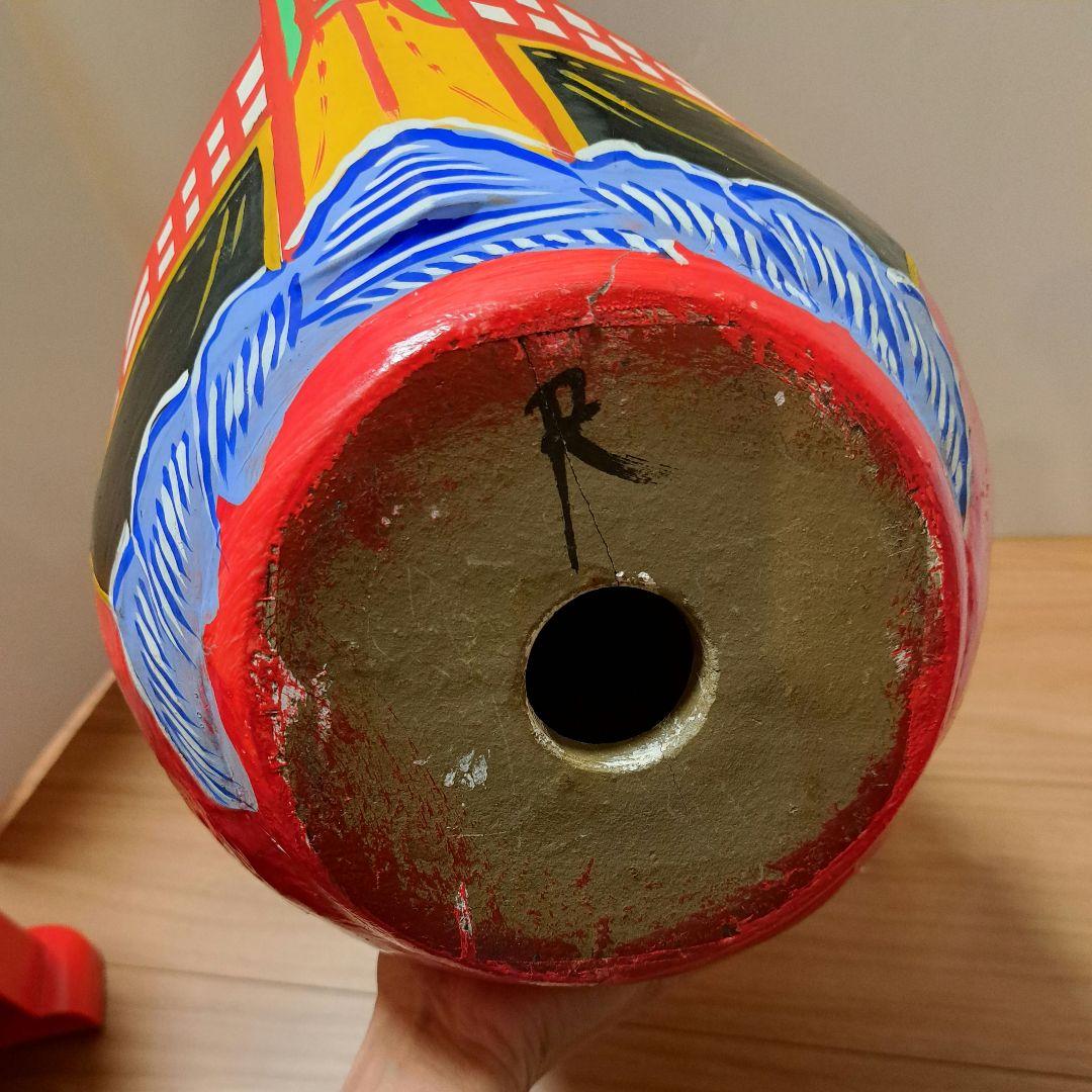 松川だるま　尺　特大　達磨　伝統工芸　工芸品　置物　縁起物　土人形　仙台　宮城県