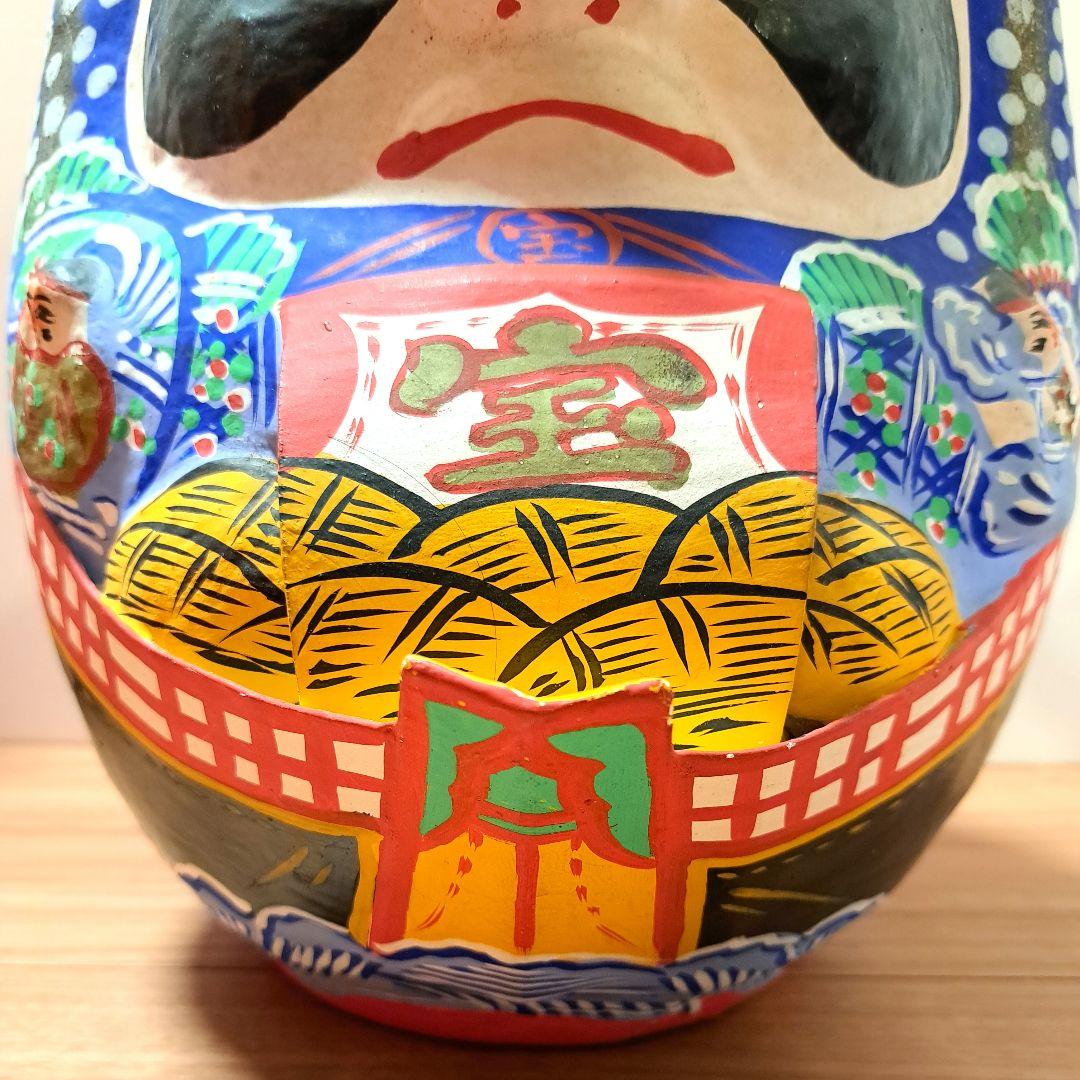 松川だるま　尺　特大　達磨　伝統工芸　工芸品　置物　縁起物　土人形　仙台　宮城県
