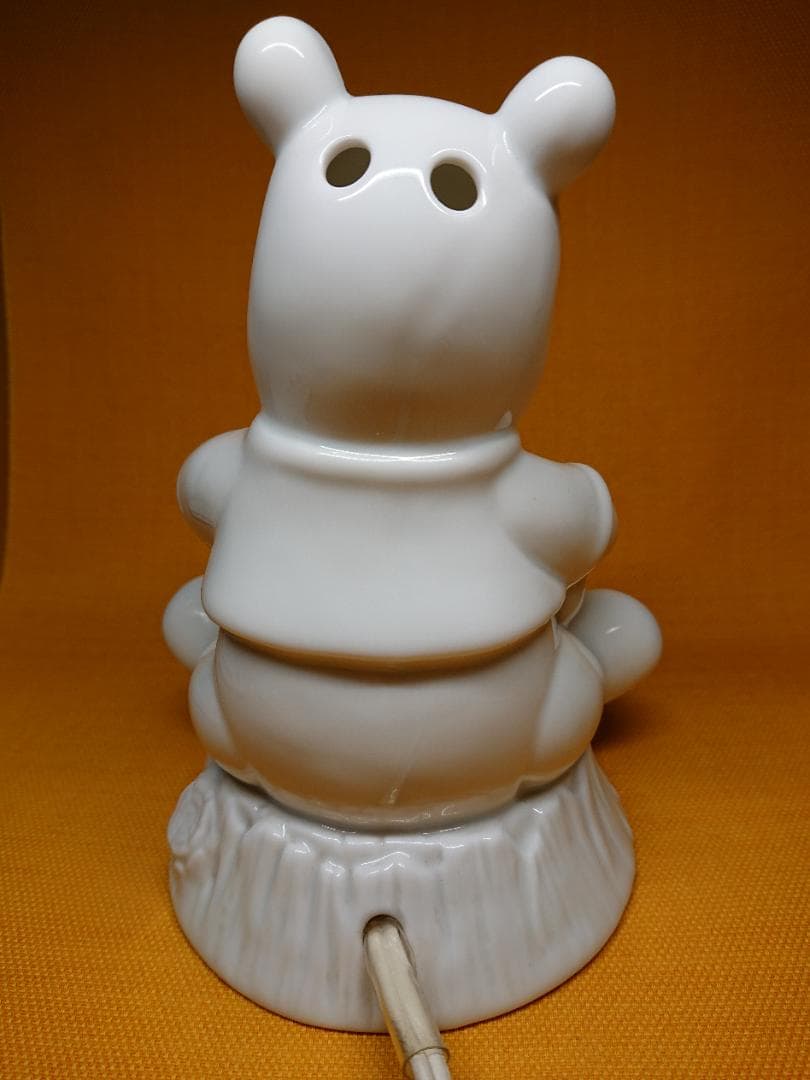【美品】プーさん　陶器　ライト　置物　インテリア　工芸品　美術品　A2662
