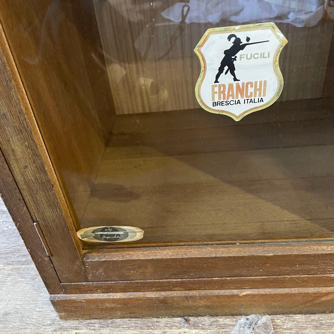 3段ガラス棚 ヴィンテージ家具 古家具 アンティーク キャビネット ガラスケース