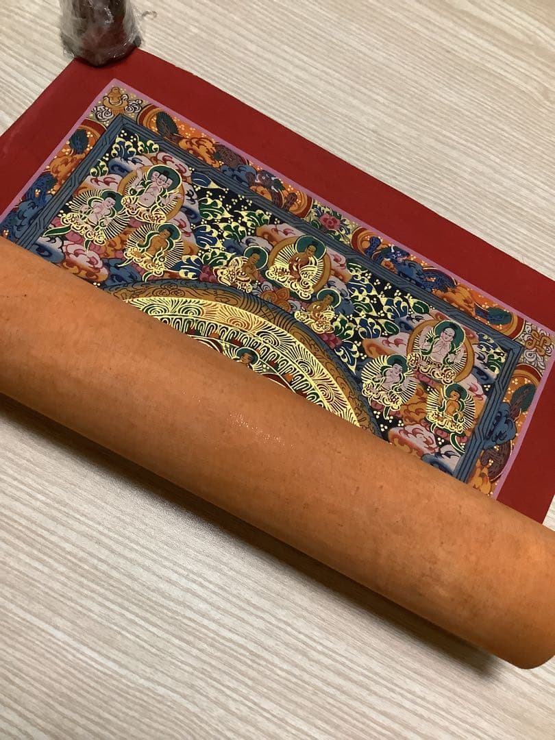 《 チベット密教　新品　1点物 》 手描き　曼荼羅　仏陀　釈迦　仏画　仏教　e8