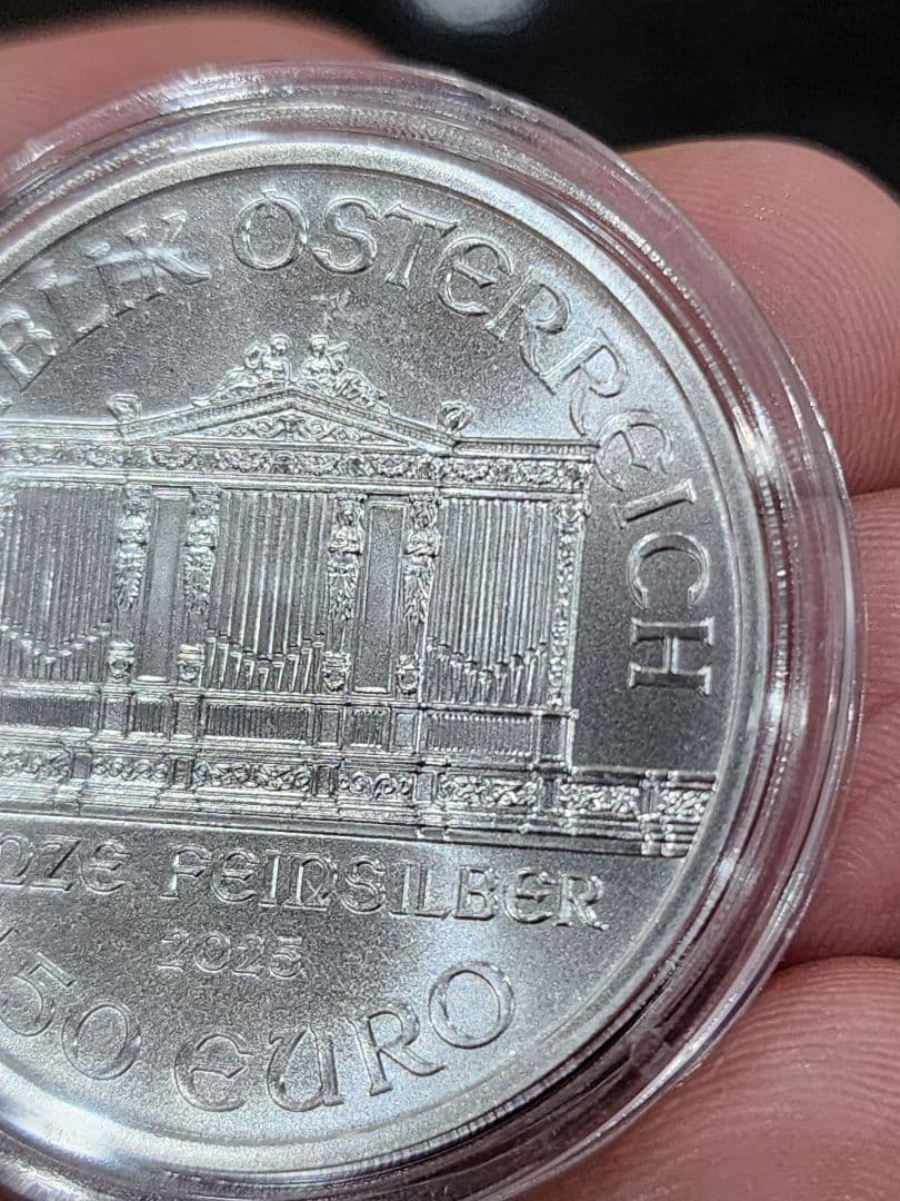 オーストリア 1オンス 銀貨 2025年 ウィーン 純銀製 31.1g　シルバー