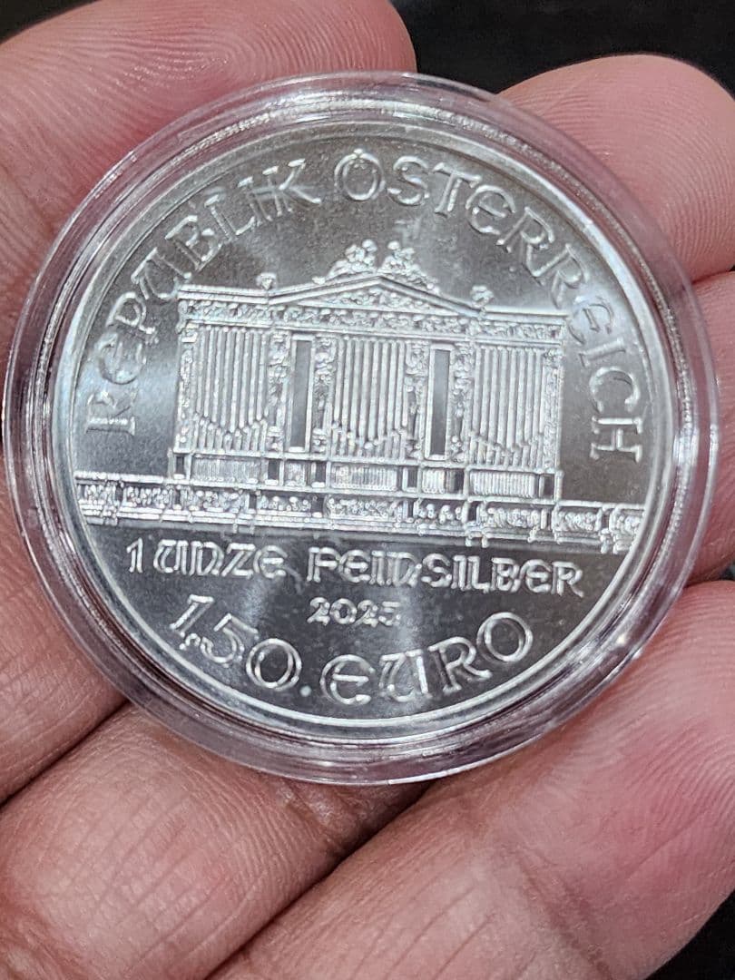 オーストリア 1オンス 銀貨 2025年 ウィーン 純銀製 31.1g　シルバー