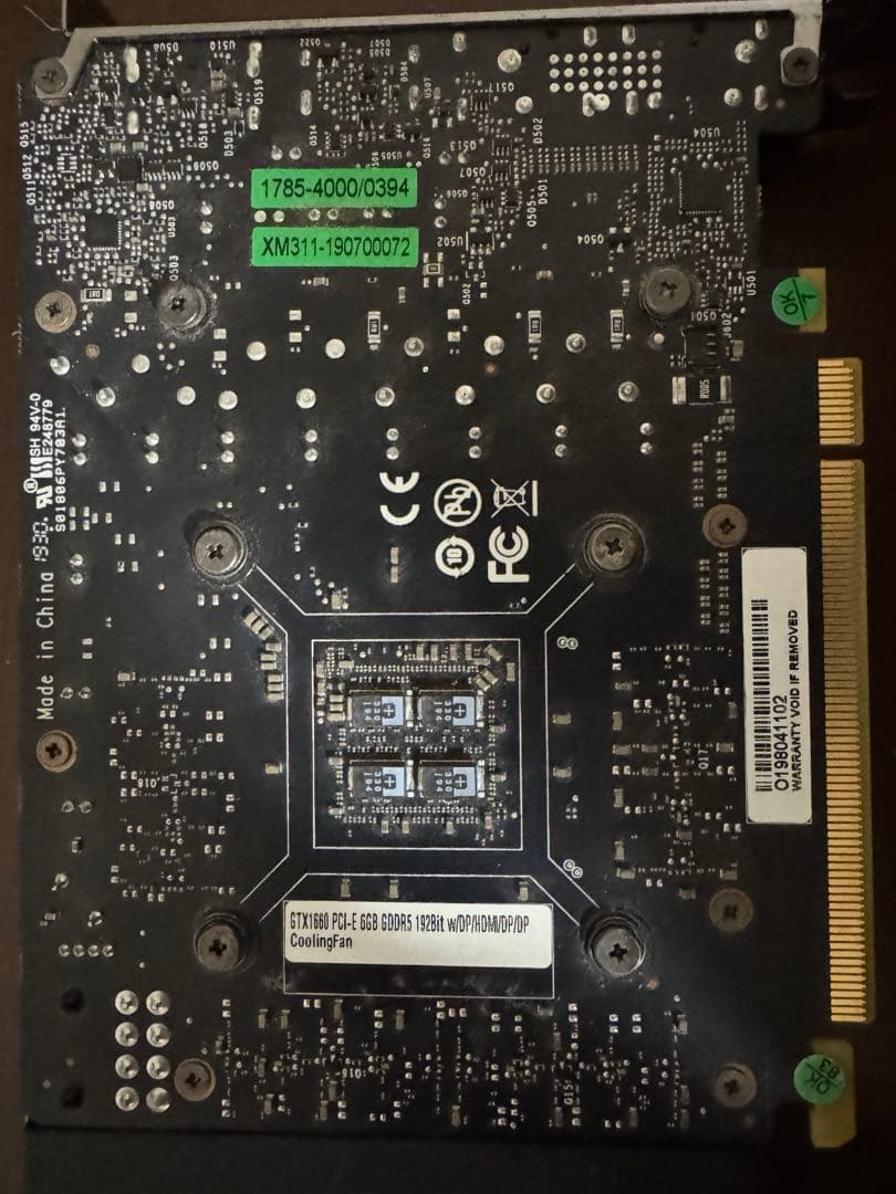 グラフィックボード・グラボ・ビデオカード GTX1660 6GB