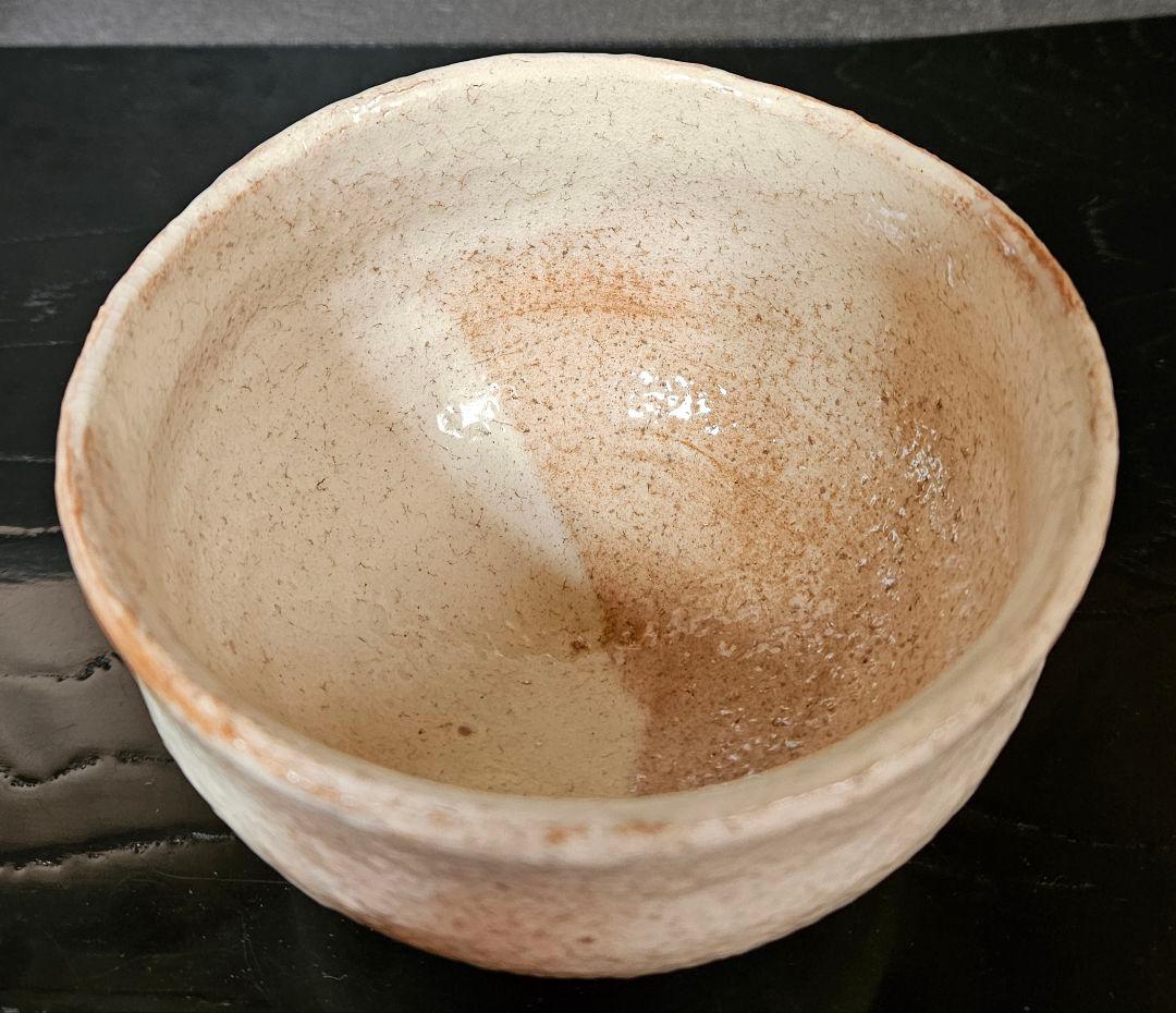 萩焼　陶勝庵　永久勝斎 造　萩焼　雨漏り手　茶碗　共箱　共布　栞附属　茶道具